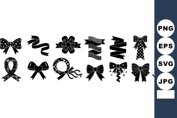 Decorative Ribbon Bows and Festive Bow K: A Designer's Silhouette Toolkit