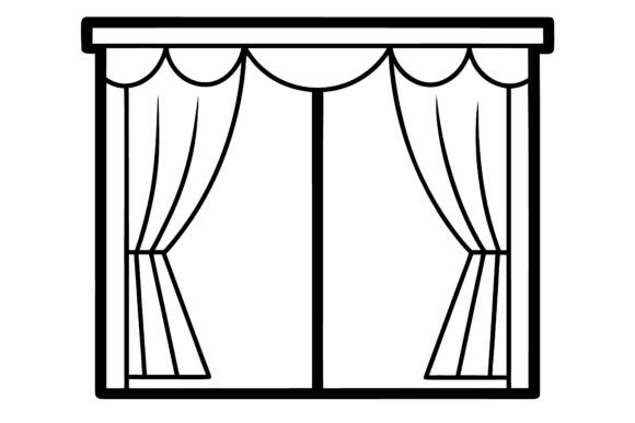 Drawn Curtains with Decorative Top: A Font with Character