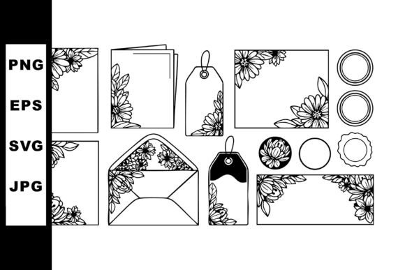 Elegant Botanical Graphics: The Floral Decorative Frame and Tag Vector S