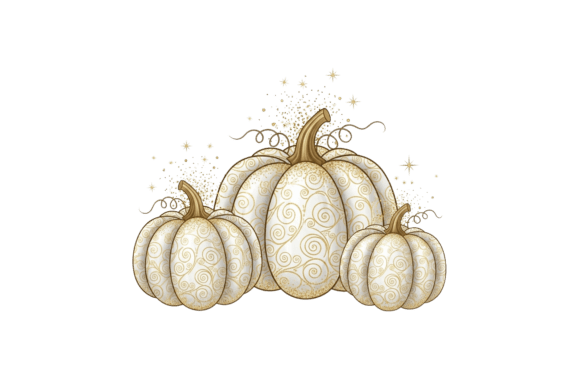 Elevate Your Autumn Aesthetic with Decorative White Gold Pumpkins
