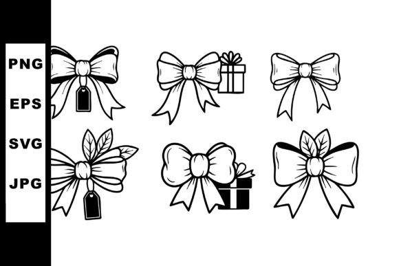 Elevate Your Designs with Decorative Gift Bows with Tags and Prese