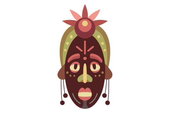 Traditional African Totem Style: Decorative Ornament Mask