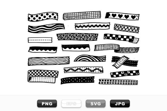 Unlock Playful Design with Hand Drawn Decorative Tape Strips